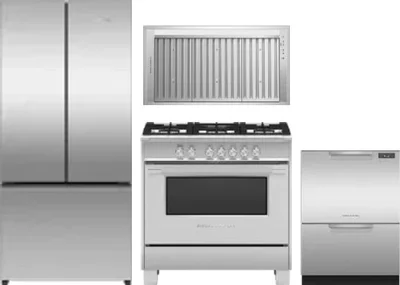 4 Piece Package Includes Refrigerator, Range, Hood And Dishwasher